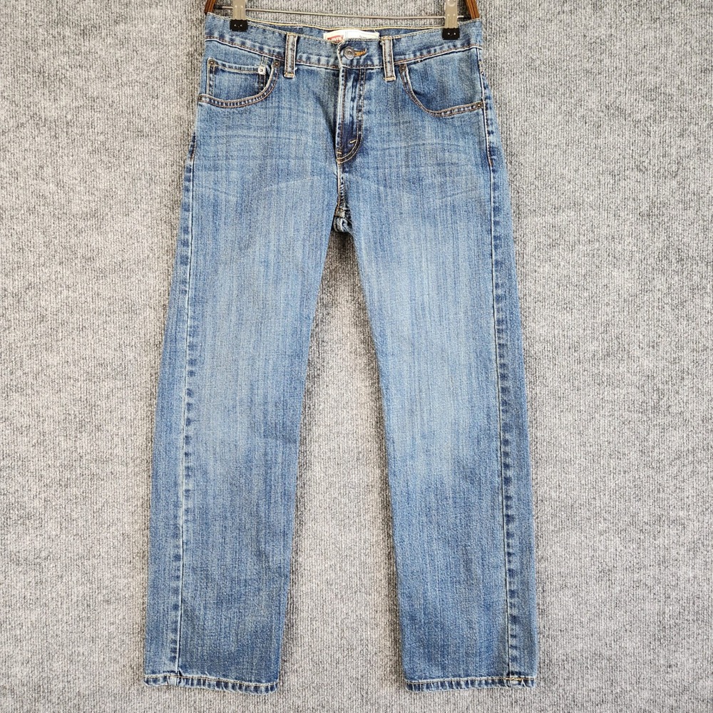 Levis 569 Jeans Loose Straight Boys Size 14 Regular Blue Denim 511 Cotton Blend